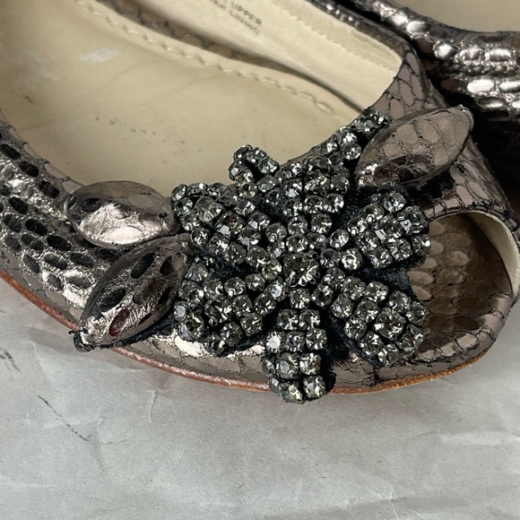 Preloved $275 Vera Wang Lavender Lyza Slingback Peep Toe Flats Size 5.5 - Picture 3 of 14